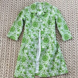 Lilly Pulitzer Green and White Patterned Jacket